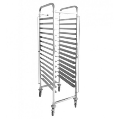 Beckers - Chariot porte-plateaux inox plateaux 60x40