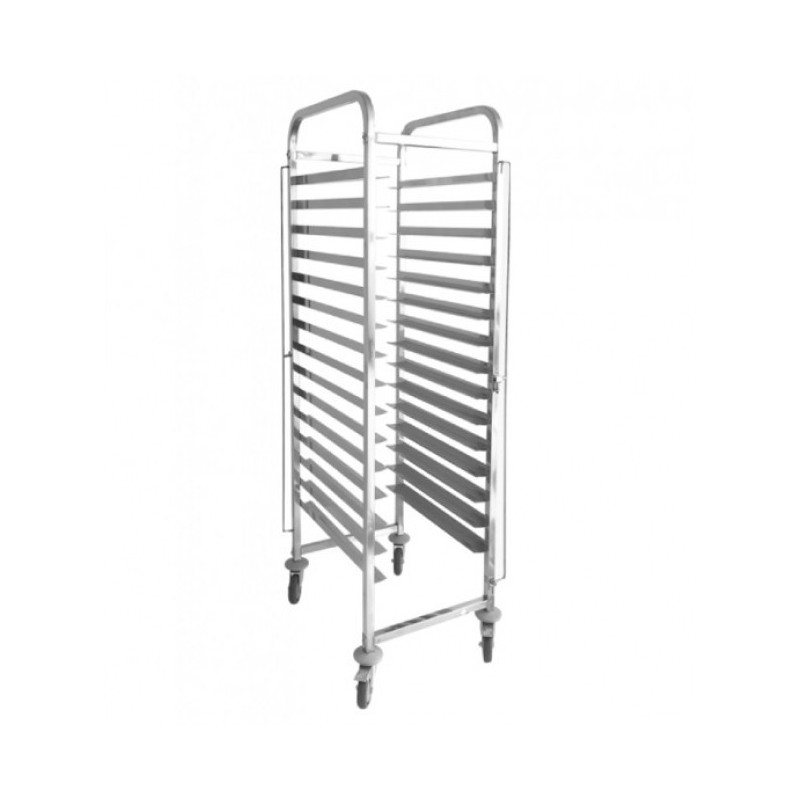 Beckers - Chariot porte-plateaux inox plateaux 60x40