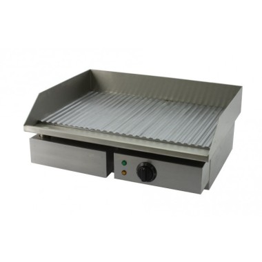 Beckers - Plancha  Modèle GHN55R striée chromée  55x35 cm