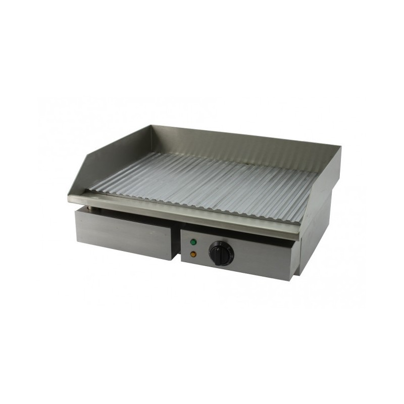 Beckers - Plancha  Modèle GHN55R striée chromée  55x35 cm