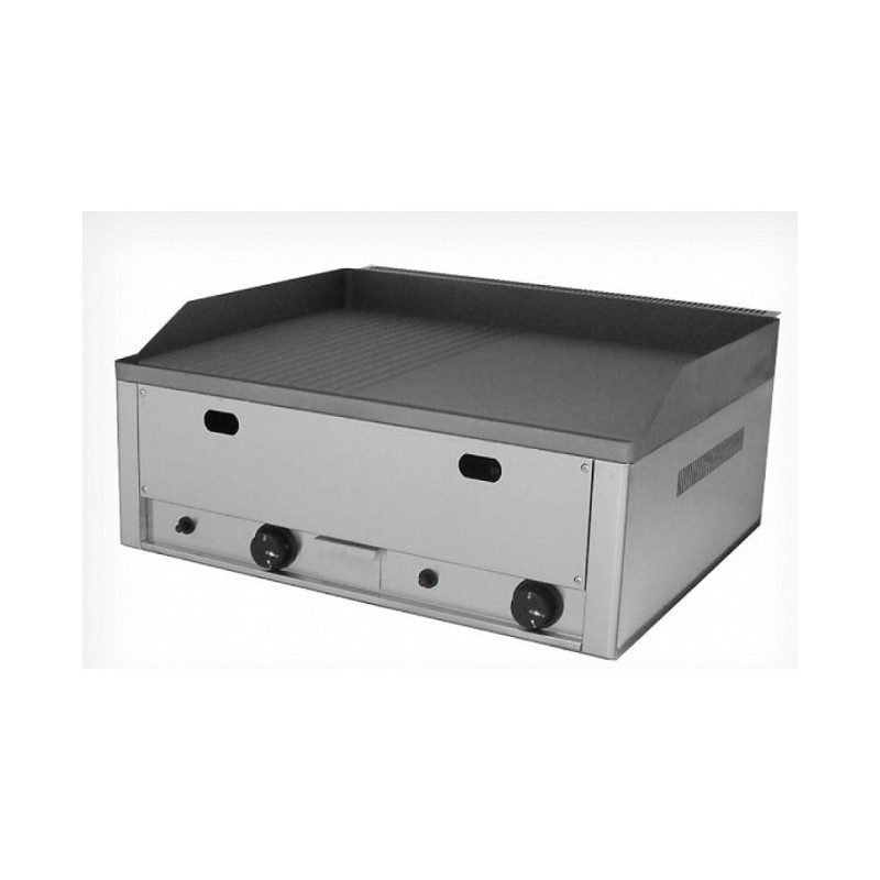 Beckers - Plaque de cuisson à gaz Modèle LRGD60 1/2 lisse 1/2 striée