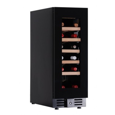 Shopdeschefs - Cave à vin réfrigérée ventilée Modèle CW20G1TB pour 18 bouteilles de 0,75 L.
