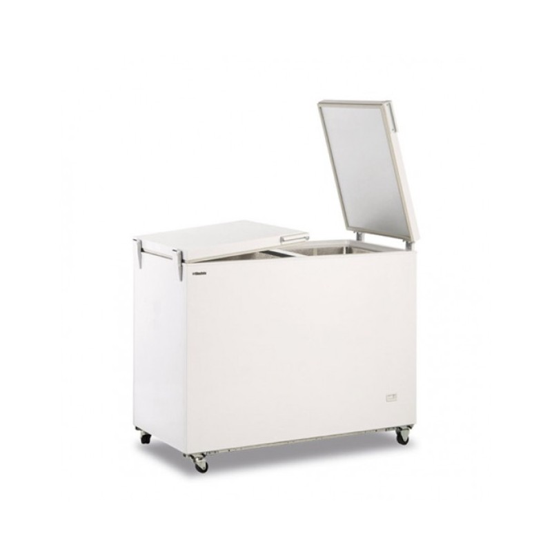 Shopdeschefs - Congélateur statique à coffre avec porte pleine avec système flip-flop Modèle FR300FLP