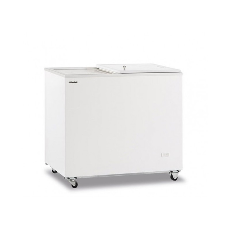 Shopdeschefs - Congélateur statique à coffre avec porte coulissante pleine Modèle FR300PSSL