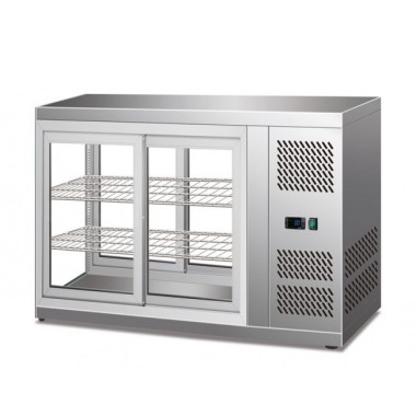 Shopdeschefs - Vitrine réfrigérée de comptoir ventilée Avec verre sur trois côtés Modèle CKC90