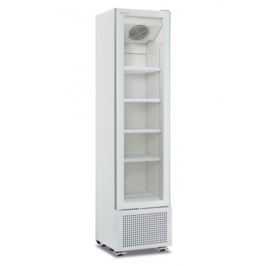Shopdeschefs - Vitrine réfrigérée slim ventilée Modèle SLIMCOOLER225TWHITE