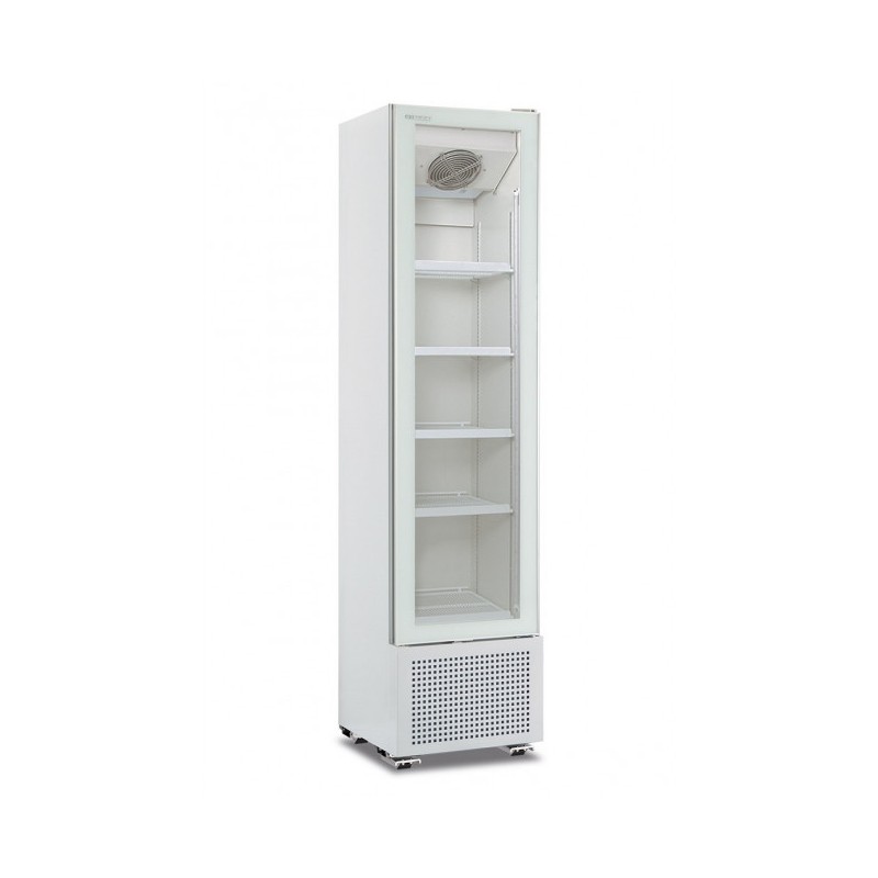 Shopdeschefs - Vitrine réfrigérée slim ventilée Modèle SLIMCOOLER225TWHITE