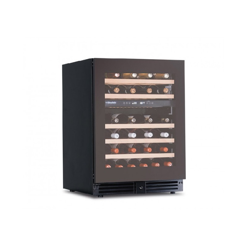 Shopdeschefs - Cave à vin ventilée à double température Modèle CW46G2TB pour 46 bouteilles de 0,75 L.