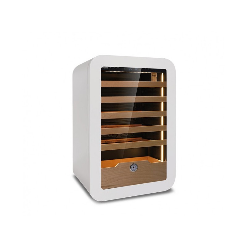 Shopdeschefs - Cave à vin réfrigérée ventilée Modèle VINARIUS 40 WHT pour 36 bouteilles de 0,75 L