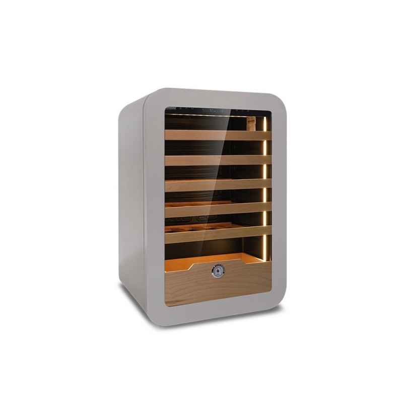 Shopdeschefs - Cave à vin réfrigérée ventilée Modèle VINARIUS 40 GRY pour 36 bouteilles de 0,75 L
