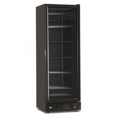 Shopdeschefs - Congélateur vertical statique avec agitateur Modèle FR372VSTBLACK Avec porte en verre