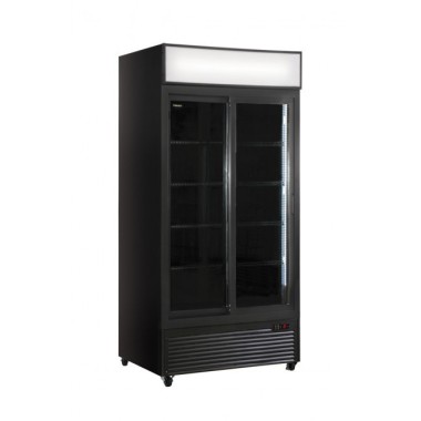 Shopdeschefs - Armoire réfrigérée ventilée à 2 portes Modèle CL801V2GCSLBLACK