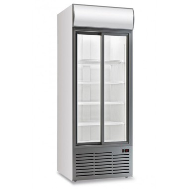 Shopdeschefs - Armoire réfrigérée ventilée à deux portes avec tiroir rétroéclairé Modèle CL90TCSLWHITE