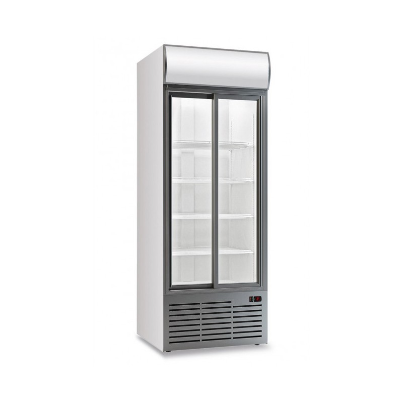 Shopdeschefs - Armoire réfrigérée ventilée à deux portes avec tiroir rétroéclairé Modèle CL90TCSLWHITE