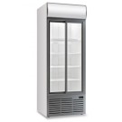 Shopdeschefs - Armoire réfrigérée ventilée à deux portes avec tiroir rétroéclairé Modèle CL90TCSLWHITE