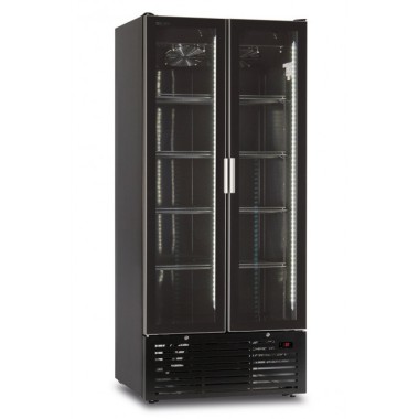 Shopdeschefs - Armoire réfrigérée ventilée à deux portes battantes Modèle ICOOL88TBLACK