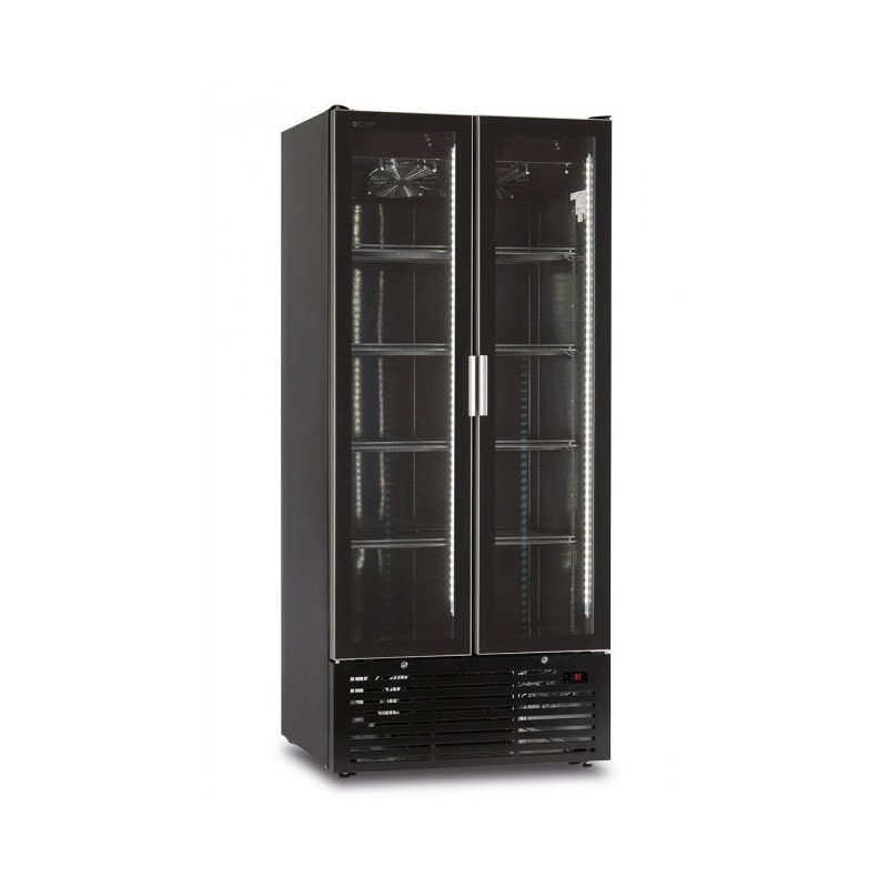 Shopdeschefs - Armoire réfrigérée ventilée à deux portes battantes Modèle ICOOL88TBLACK