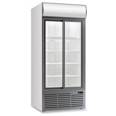 Shopdeschefs - Armoire réfrigérée ventilée à deux portes avec tiroir rétroéclairé Modèle CL113TCSLWHITE