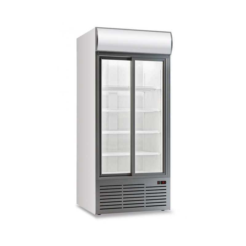 Shopdeschefs - Armoire réfrigérée ventilée à deux portes avec tiroir rétroéclairé Modèle CL113TCSLWHITE