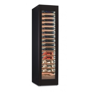 Shopdeschefs - Cave à vin réfrigérée ventilée pour 112 bouteilles Modèle SLIM WINE SW 112 1TB