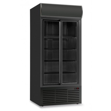 Shopdeschefs - Armoire réfrigérée ventilée 2 portes avec tiroir rétro-éclairé Modèle CL113TCSLBLACK