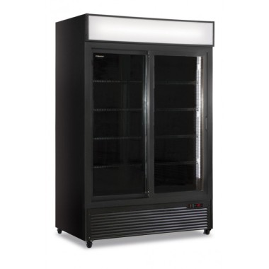 Shopdeschefs - Armoire réfrigérée ventilée à 2 portes Modèle CL1300V2GCSLBLACK