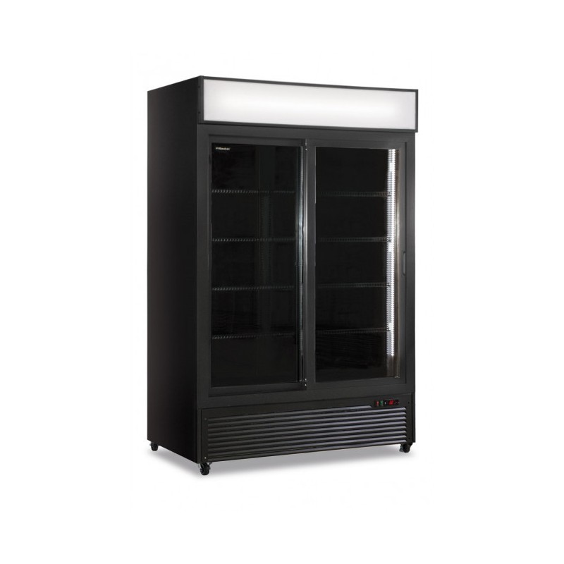 Shopdeschefs - Armoire réfrigérée ventilée à 2 portes Modèle CL1300V2GCSLBLACK