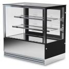 Shopdeschefs - Vitrine pâtisserie en verre avec quatre côtés, 2 étagères Modèle DELUXE122PSV