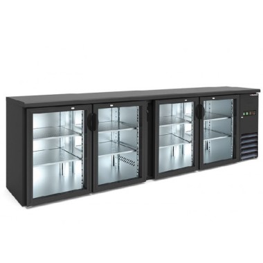 Shopdeschefs - Table réfrigérée à ventilation arrière avec portes en verre modèle BB400GD