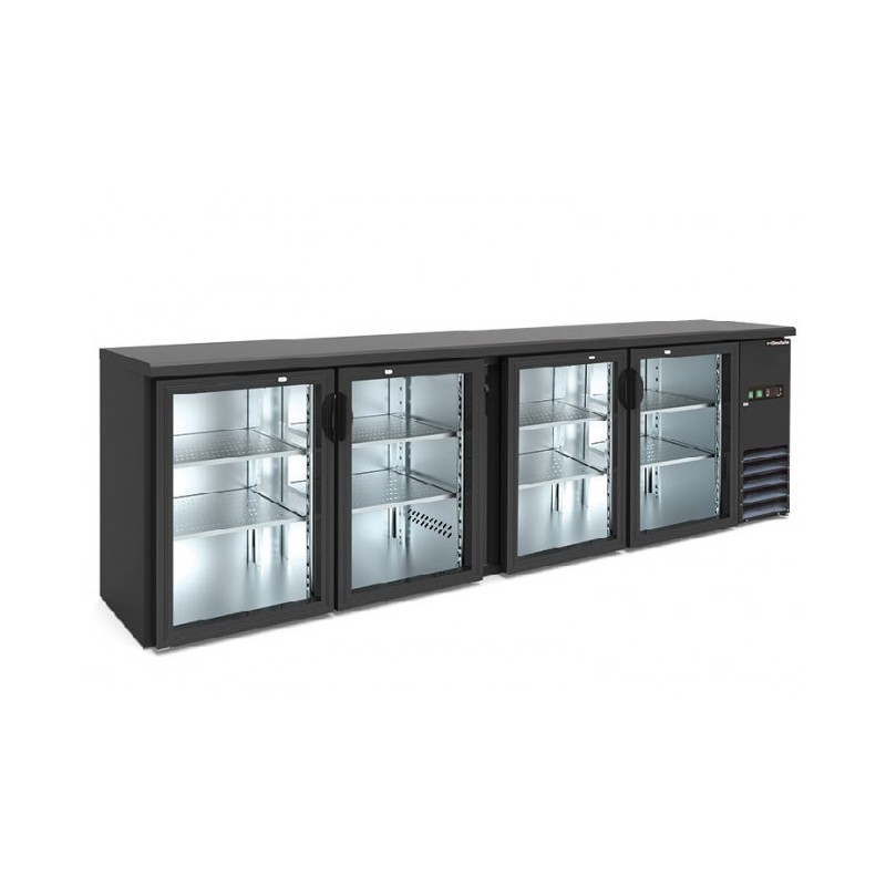 Shopdeschefs - Table réfrigérée à ventilation arrière avec portes en verre modèle BB400GD