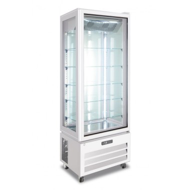 Shopdeschefs - Vitrine réfrigérée pâtisserie quatre côtés no frost Modèle VICTORIA65NFPWHITE