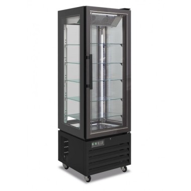 Shopdeschefs - Vitrine réfrigérée pâtisserie quatre côtés en verre no frost Modèle VICTORIA65NFPBLACK