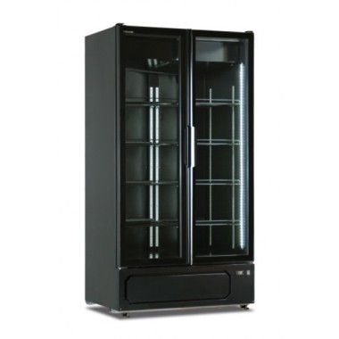 Shopdeschefs - Armoire murale statique avec agitateur Modèle MILANO 1270 BLK 2 Portes en verre