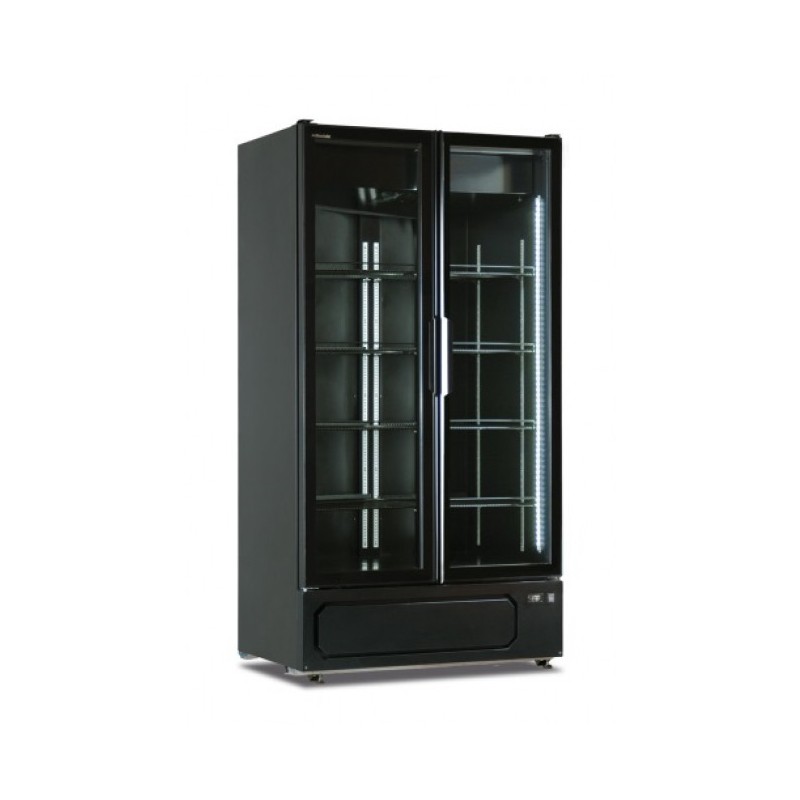 Shopdeschefs - Armoire murale statique avec agitateur Modèle MILANO 1270 BLK 2 Portes en verre