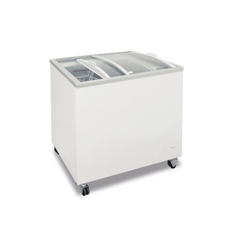Shopdeschefs - Congélateur statique à coffre avec vitre incurvée coulissante ou avec vitre plate inclinée Modèle FR500 PAC 