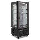 Shopdeschefs - Vitrine réfrigérée pour pâtisseries en verre à quatre côtés sans givre Modèle VICTORIA85NFPBLACK