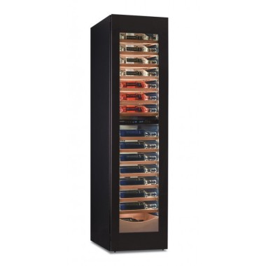Shopdeschefs - Cave à vin réfrigérée ventilée à double température pour 105 bouteilles Modèle SLIM WINE SW 105 2TB