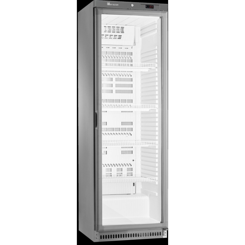 Réfrigérateur vitré - 386L - Inox - Ventilé - ShopDesChefs