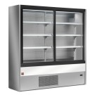 Murale réfrigéré ventilé avec portes coulissantes gris / blanc