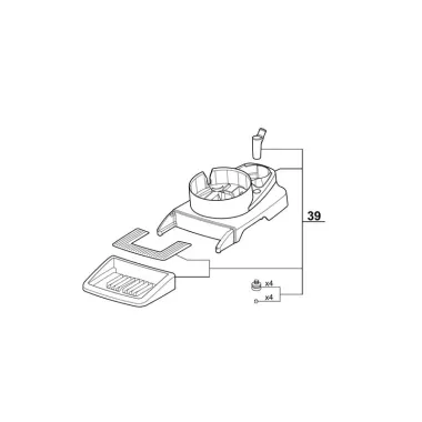 Kit socle + ramasse gouttes XL + bec long - Robot Coupe