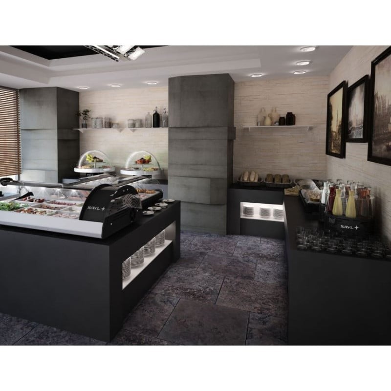 Sayl - Vitrine Chaude Splendid - 1020 mm - 1 Étagère - Bain-Marie - CS3