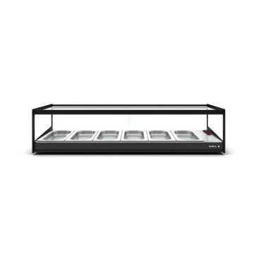 Sayl - Vitrine Chaude Logic - 1190 mm - Bain-Marie - CLO6BL