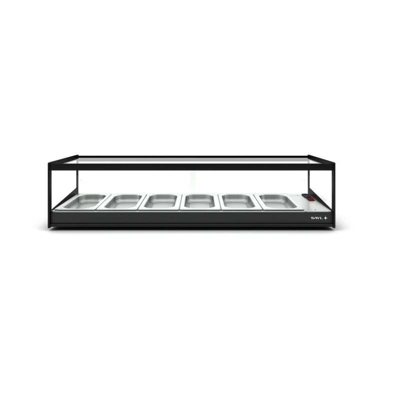 Sayl - Vitrine Chaude Logic - 1190 mm - Bain-Marie - CLO6BL