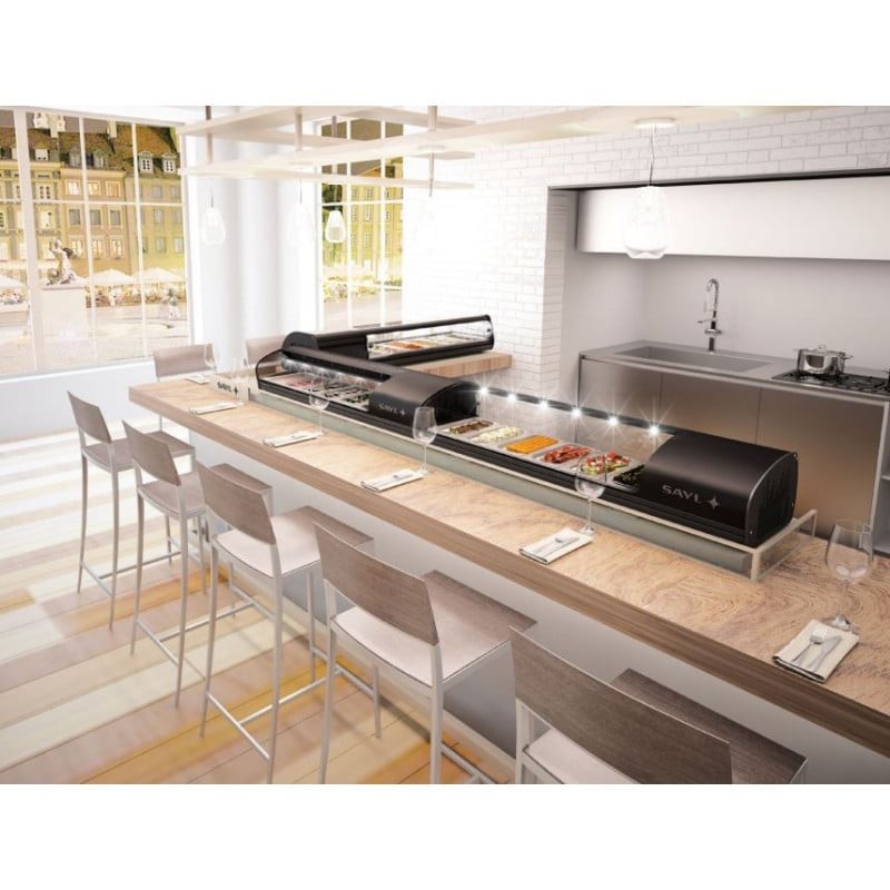 Sayl - Vitrine Chaude Shark - 1190 mm - Bain-Marie - CK6L