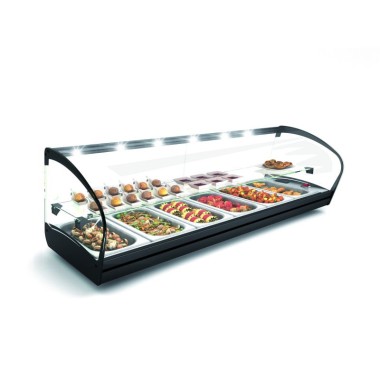 Sayl - Vitrine Chaude Shark - 840 mm - 2 Étagères - Bain-Marie - CK24L