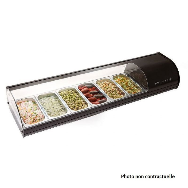Sayl - Vitrine Réfrigérée Tapas Série Standard avec 6 Bacs GN 1/3 - V6B