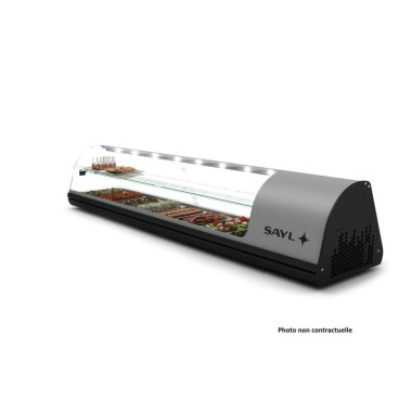 Sayl - Vitrine froide à Tapas Deux Etagères avec 4 Bacs GN 1/3 - V24B