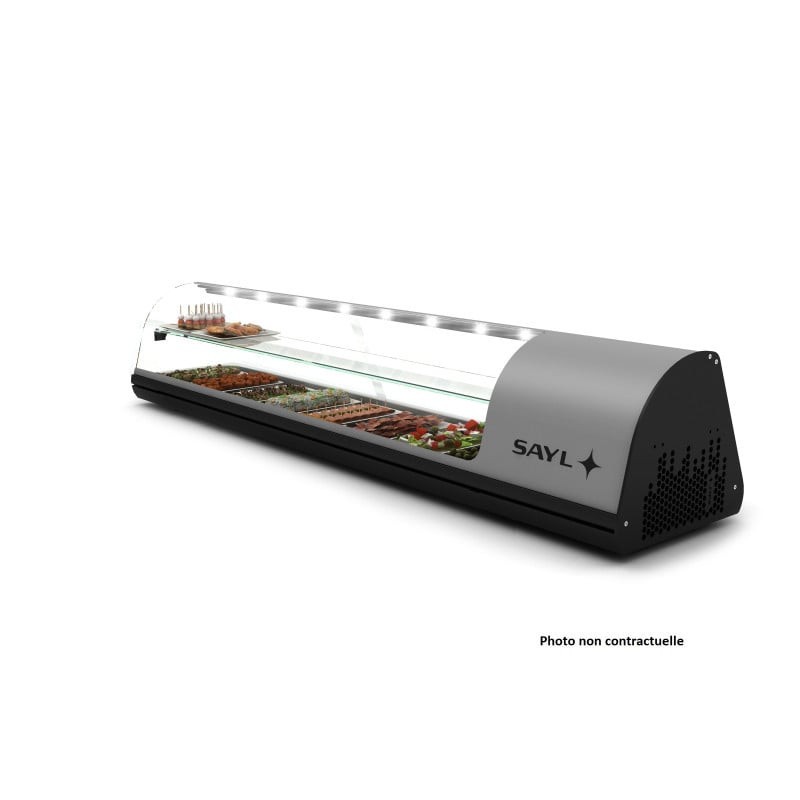 Sayl - Vitrine Réfrigérée Tapas Standard - 1438 mm - 2 Étagères - Neutre - V26N