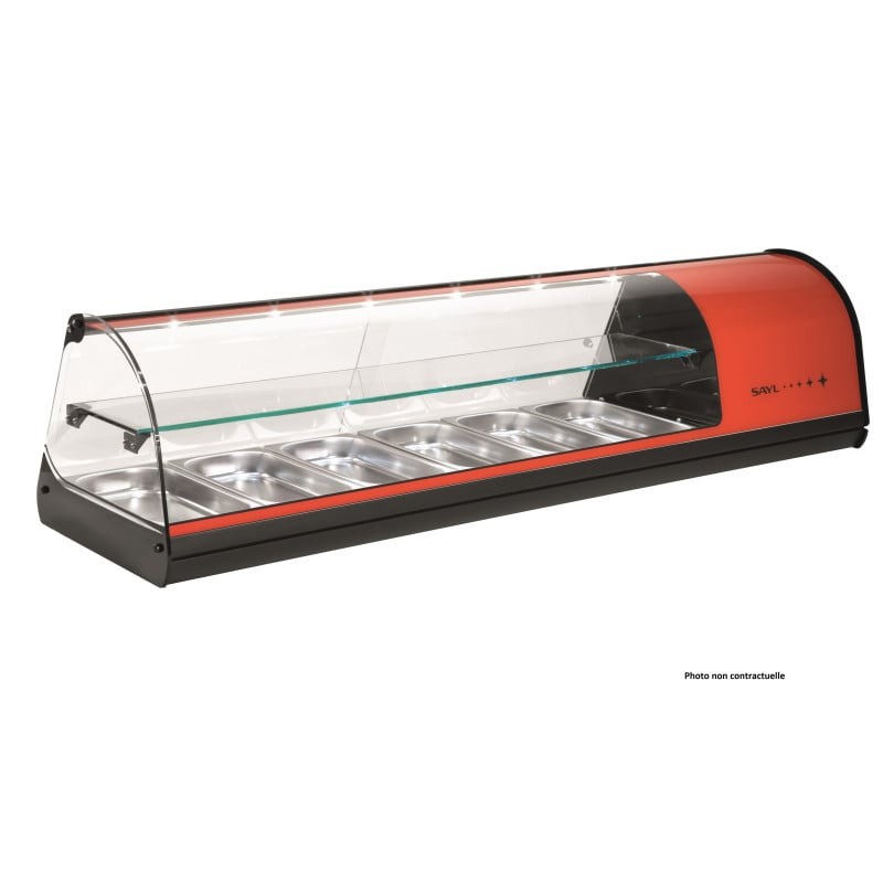 Sayl - Vitrine Réfrigérée Tapas Standard - 1788 mm - 2 Étagères - Neutre - V28N