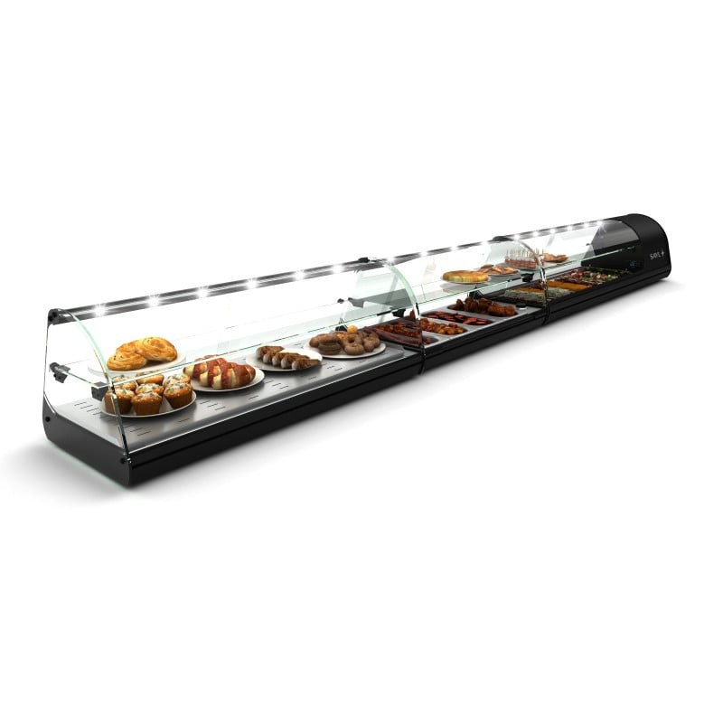 Sayl - Vitrine Chaude Standard LED - 840 mm - 2 Étagères - Chaleur Sèche - SH24L